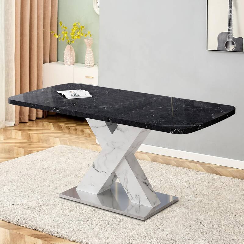 Elegant Stylish Stretchable Wooden Dining Table with Self-Storage Leaf