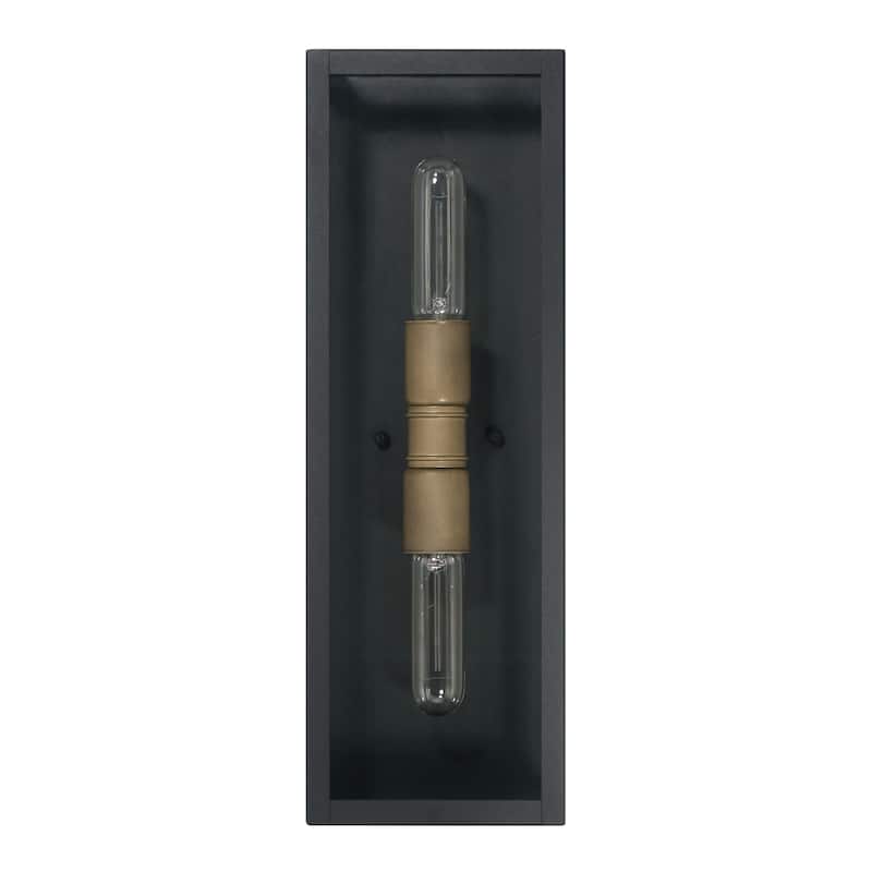 Lloyd Metal and Glass Wall Mounted Outdoor Light - 5.0"L x 6.0"W x 18.0"H