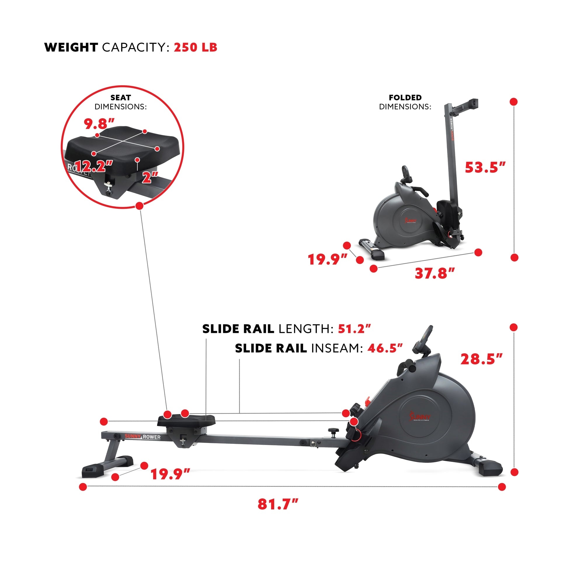 Sunny Health Fitness SMART Magnetic Rowing Machine with Bluetooth Connectivity SF RW522016 On Sale Bed Bath Beyond 36718189