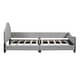preview thumbnail 31 of 32, Low-Profile Platform Bed Grounded Bed in Velvet Frame