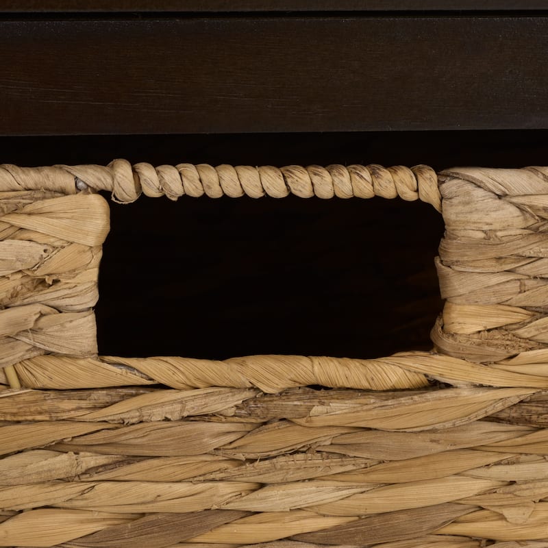 SAFAVIEH Helma Distressed Black Drawer Storage Side Table - 15" x 11.8" x 27.6" - 15"W x 12"D x 26"H