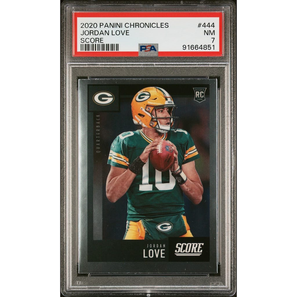 Jordan Love 2020 Panini Chronicles Football Rookie Card #444 Graded PSA 7 - 8'6" x 11'6"