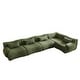 preview thumbnail 4 of 4, JASIWAY L-shaped Teddy Velvet Upholstered Sectional Sofa Modular Sofa