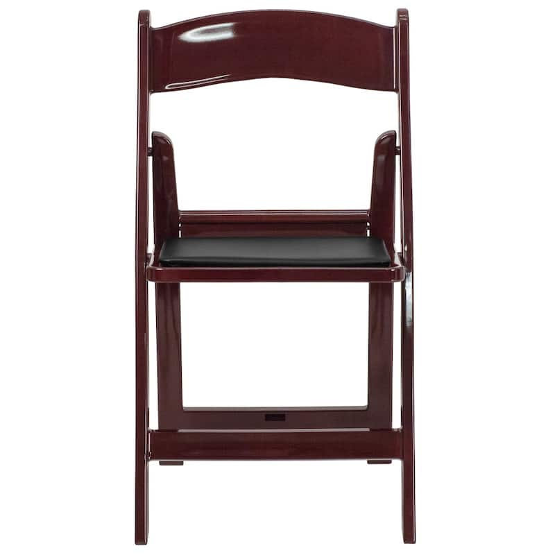 Set of 2 Folding Chairs with Padded Seats - 18"D x 17.25"W x 30.75"H