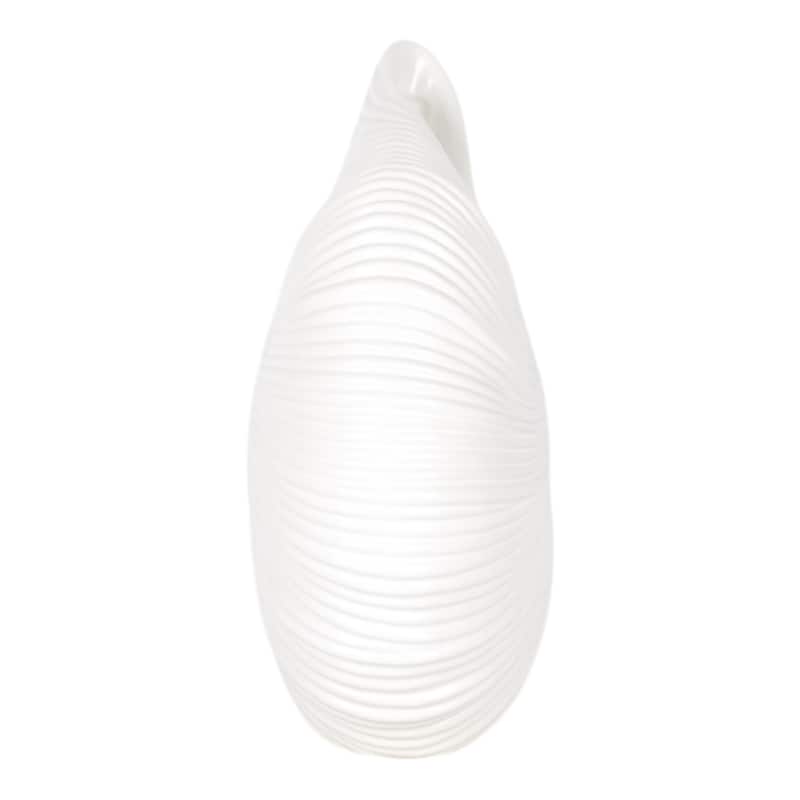 Ceramic Vase Sculptural Curved Design with Textured Detailing
