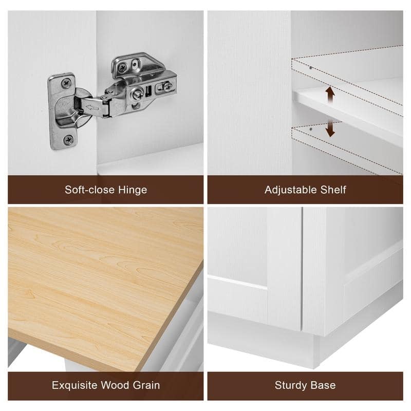 Betsy Kitchen Island with Extendable Dining Table for 4-6 Person