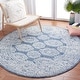 preview thumbnail 5 of 27, SAFAVIEH Handmade Metro Gerrie French Country Wool Rug 6' Round - Natural/Blue - Round