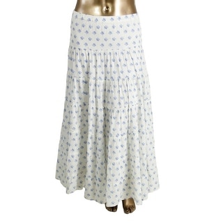 Tabeez Women's Denim Embroidered Maxi Skirt - 14211660 - Overstock.com ...