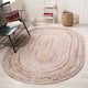 SAFAVIEH Handmade Cape Cod Marget Boho Coastal Jute Rug - 3' Oval - Beige/Multi