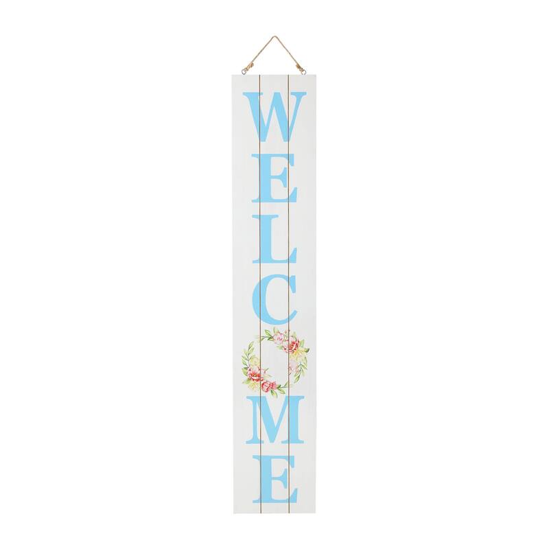 Glitzhome 42"H Wooden "HAPPY EASTER" Standing Hanging Porch Sign for Front Door