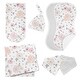 preview thumbnail 1 of 4, Watercolor Floral Collection 7-piece Newborn Baby Layette Set - Blush Pink Grey and White Boho Shabby Chic Rose Flower Farmhouse