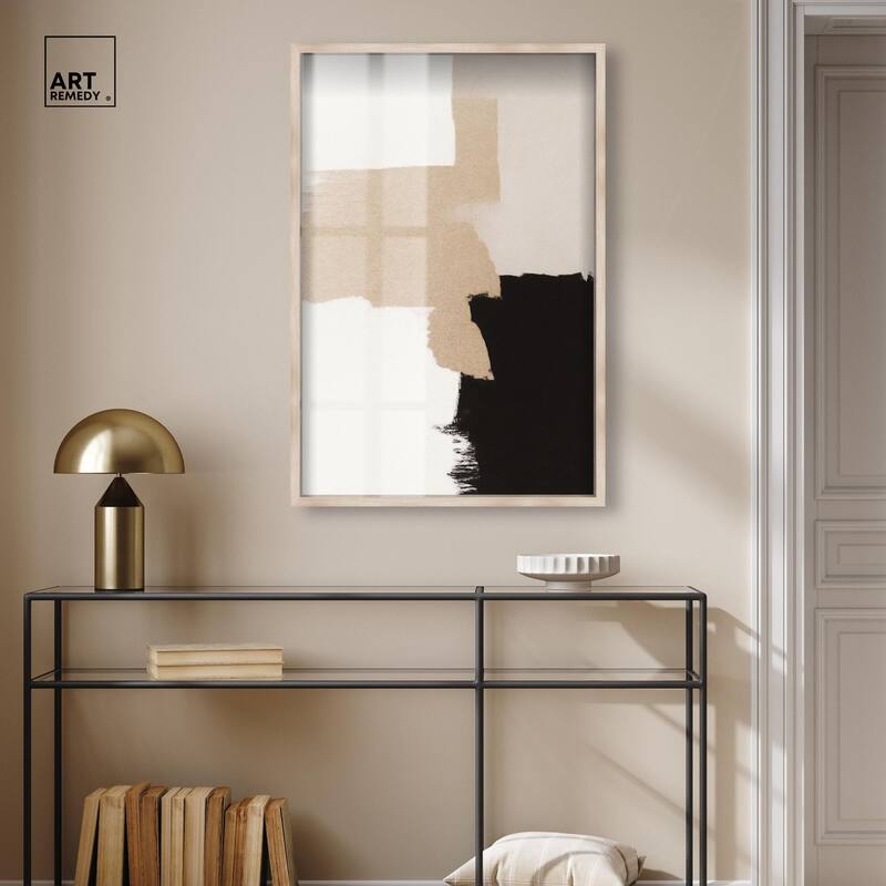 Beige and Black II Shadowbox by Art Remedy