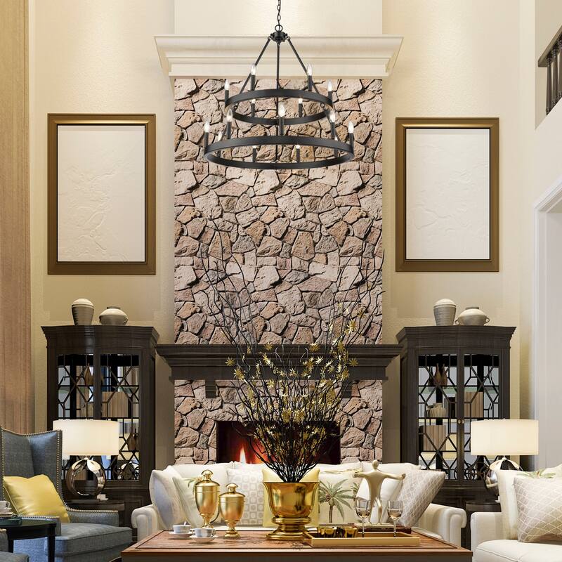 Alastair 2 Tier - 15 Light Chandelier - 35x32"