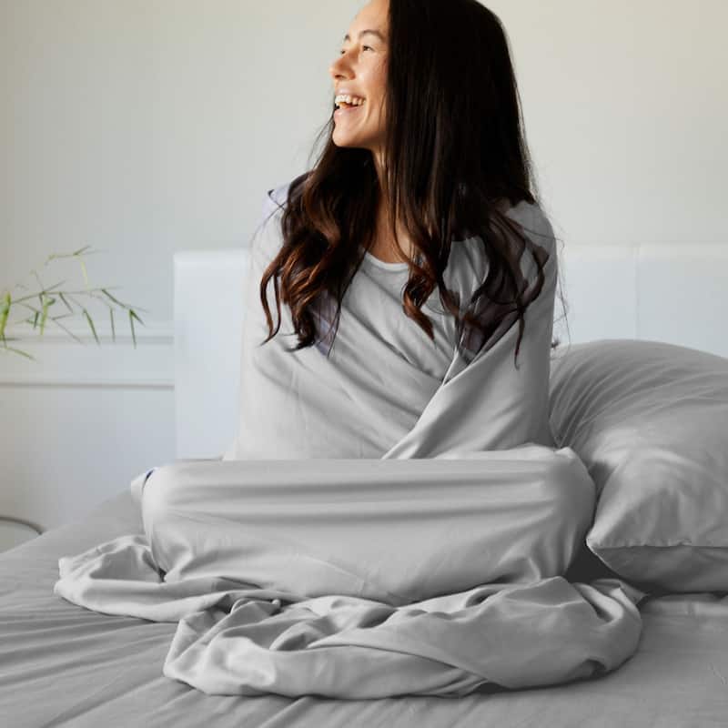 BedVoyage 100% viscose from Bamboo Bed Sheet Set, Split King - White