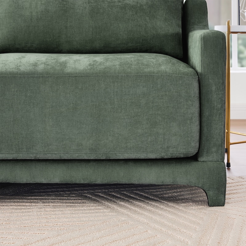 Three seater sofa with lumbar pillow