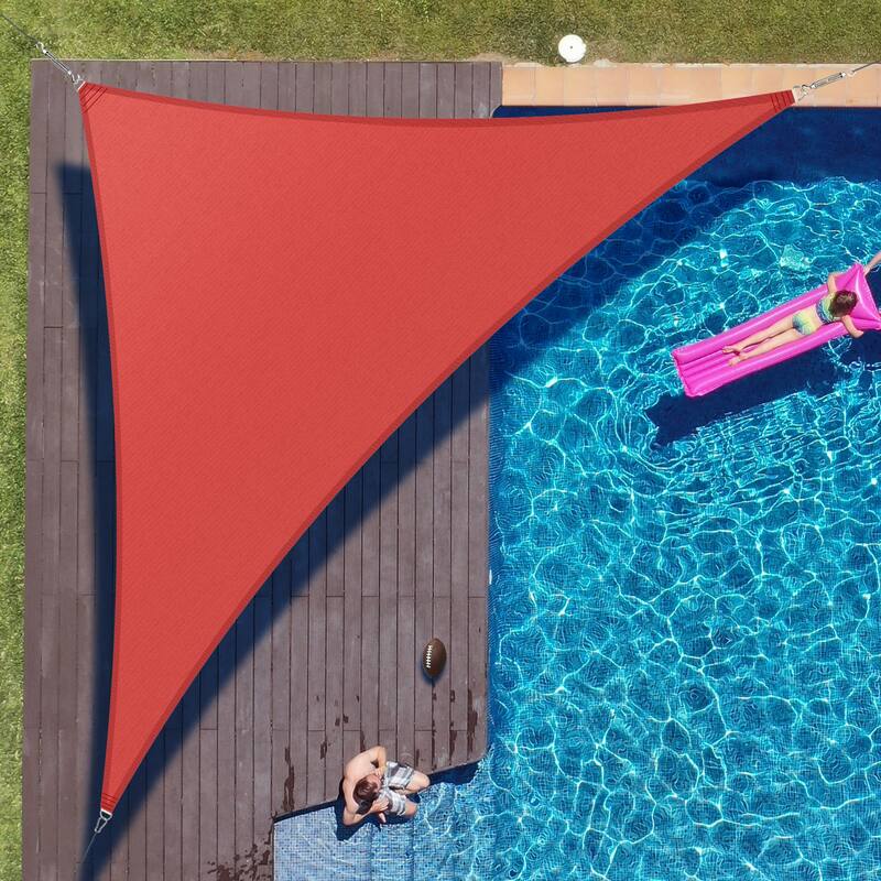 ColourTreeUSA Custom Size Red Right Triangle Sun Shade Sail Canopy UV Block