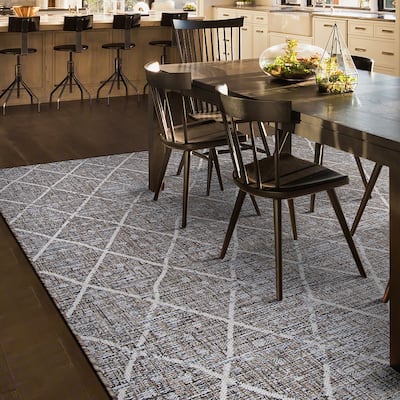 Grace Delta Brown-Ivory Indoor/Outdoor Area Rug