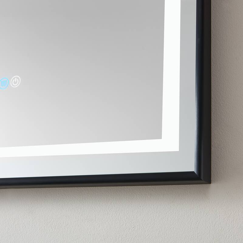 24" Rectangular LED Lighted Accent Bathroom/Vanity Wall Mirror - 24
