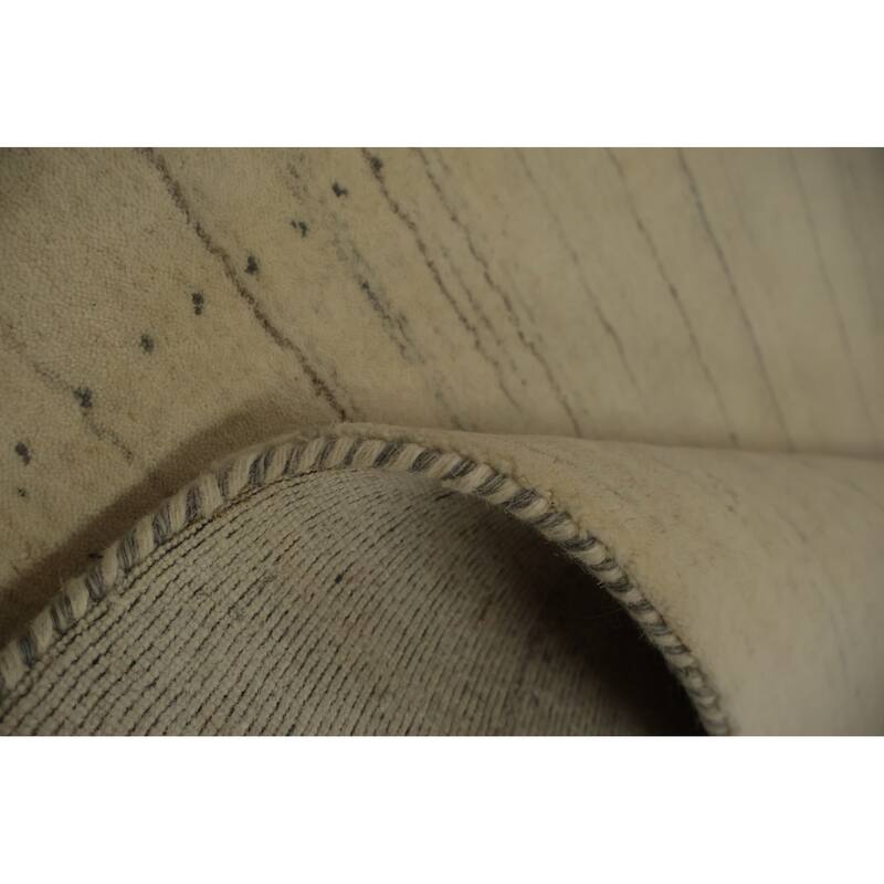 Hand Knotted Oriental 100% Wool Carpet Tribal Tribal Beige & Ivories Gabbeh Area Rug - 5' 3'' X 3' 3''