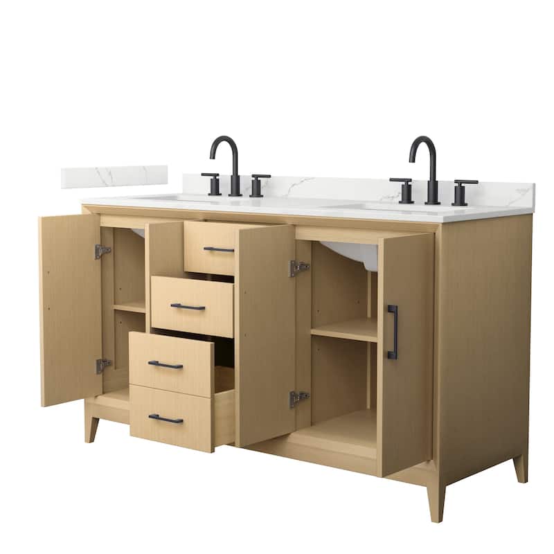Wyndham Collection WCH7575-60D-QTZ-US3MXX Janna 60" Free Standing