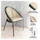 preview thumbnail 50 of 54, Urbane Modern Stylish Dining Chair with Vinyl Fabric Seat and Wicker Back for Dining Room & Kitchen, Set of 4