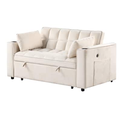 4-1 Multi-functional Sofa Bed with Cup Holder and USB Port