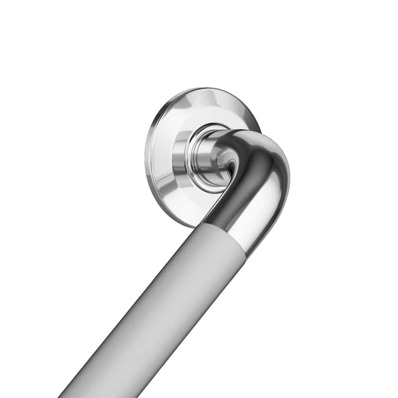 ErgoAngleBar Ergonomic Soft Grip 32mm Diameter ADA Compliant 500 lb Weight Capacity Polished Stainless Steel