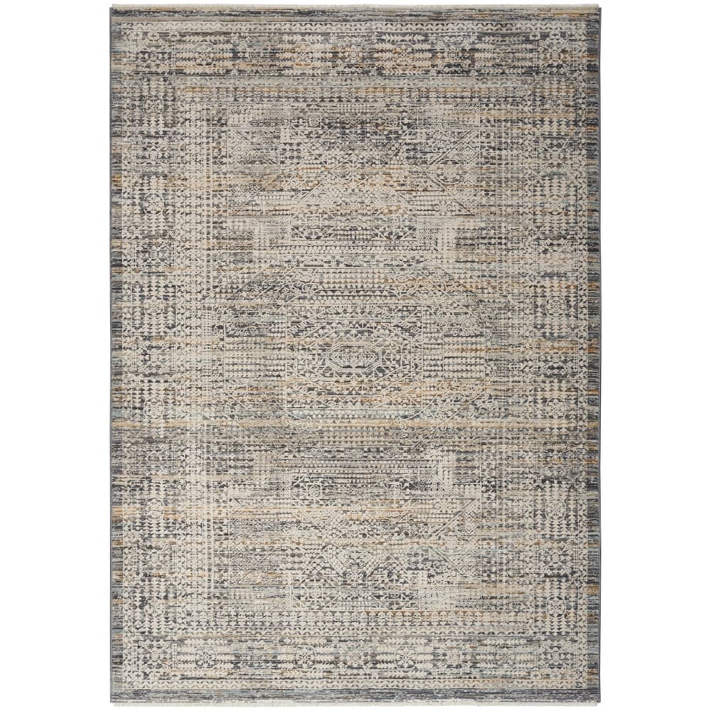 Nourison Nyle Indoor only Grey Geometric Area Rug