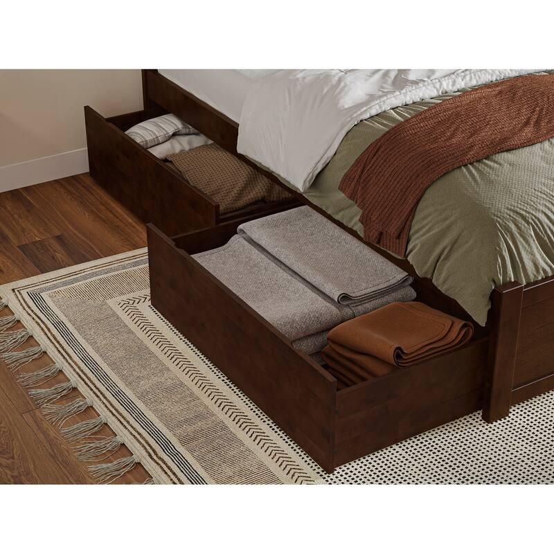 AFI Nantucket Platform Bed with Matching Footboard & Storage Drawers