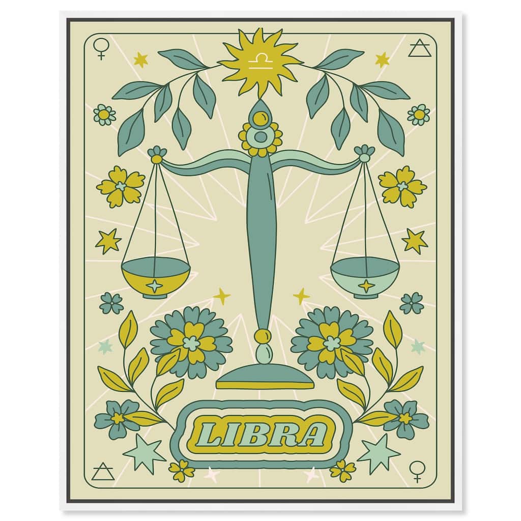 Libra Stars Card Canvas by Art Remedy