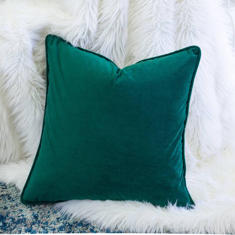 Elisa Velvet 20" Square Decorative Throw Pillow 2PK
