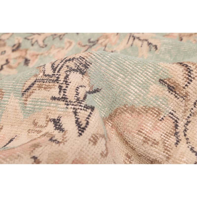 ECARPETGALLERY Hand-knotted Antalya Vintage Light Green Wool Rug - 5'9 x 10'0