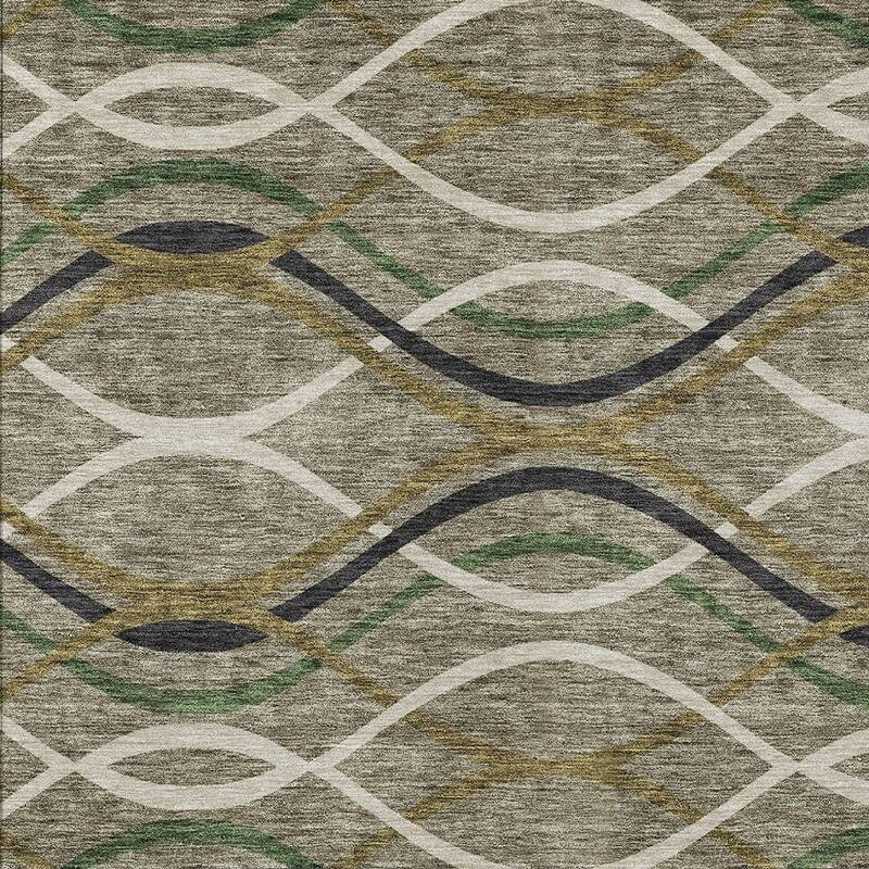 HomeRoots Abstract Transitional Rectangle Outdoor Rug