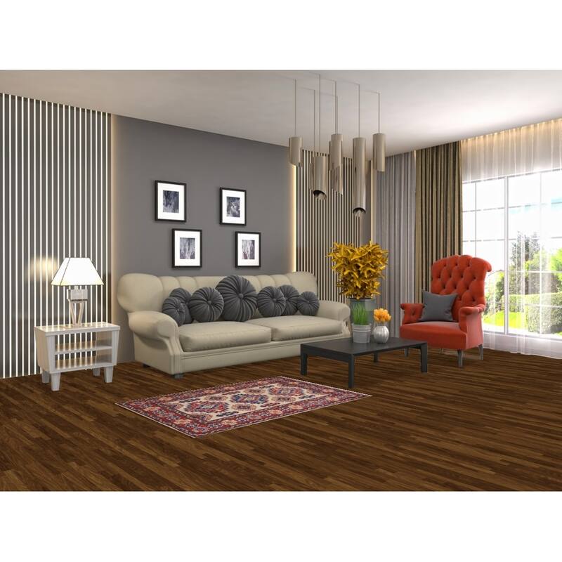 Geometric Kazak Accent Rug Handmade Oriental Wool Carpet - 2'9" x 4'1"