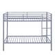preview thumbnail 6 of 31, Twin Over Twin Metal Bunk Bed, Low Profile, Ladder, High Guardrail