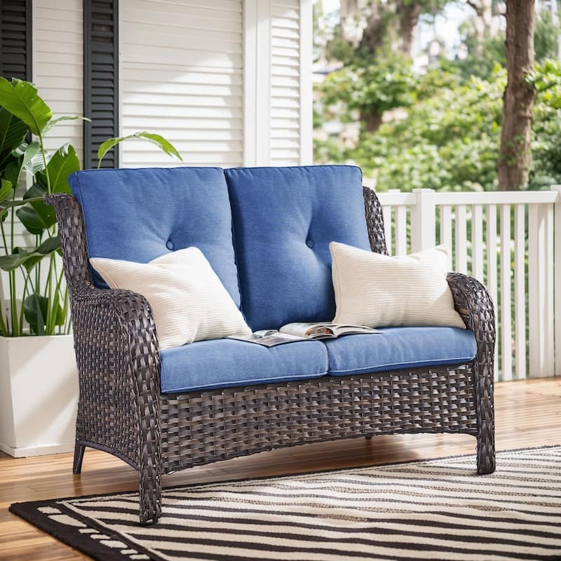 Gymojoy Outdoor Sofa Furniture Patio Loveseat Sofa with Weather-Resistant Cushions