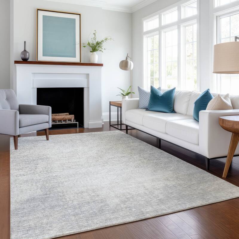 Premium Washable Super Soft Abstract Contemporary Mayfield Rug - Gray - 8' x 10' - Rectangle