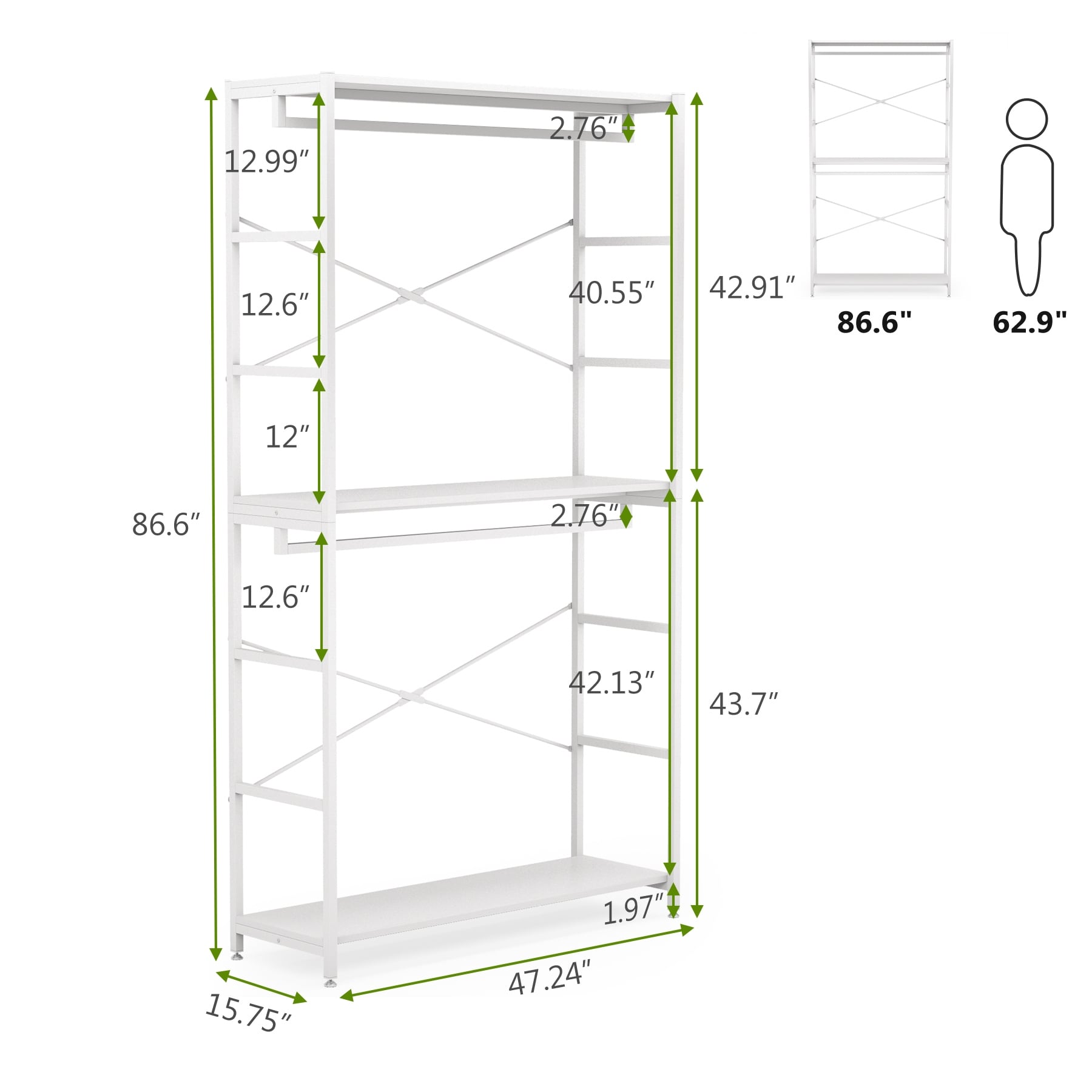 Double closet rod hotsell height