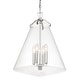 preview thumbnail 1 of 9, Crystorama Lighting Group VSS-7018 Voss 4 Light 18" Wide Taper Candle Polished Nickel