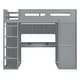 preview thumbnail 8 of 9, Twin Size Loft Bed with Desk, Wardrobes, 4 Drawers and 4 Shelves