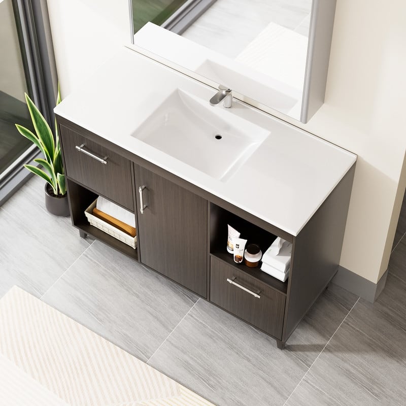 48-Inch Modern Bathroom Vanity with Sink,Ample Storage