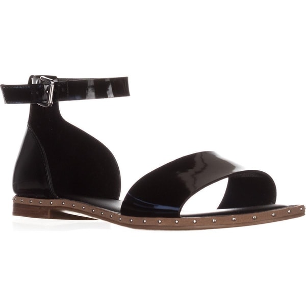 franco sarto black flat sandals