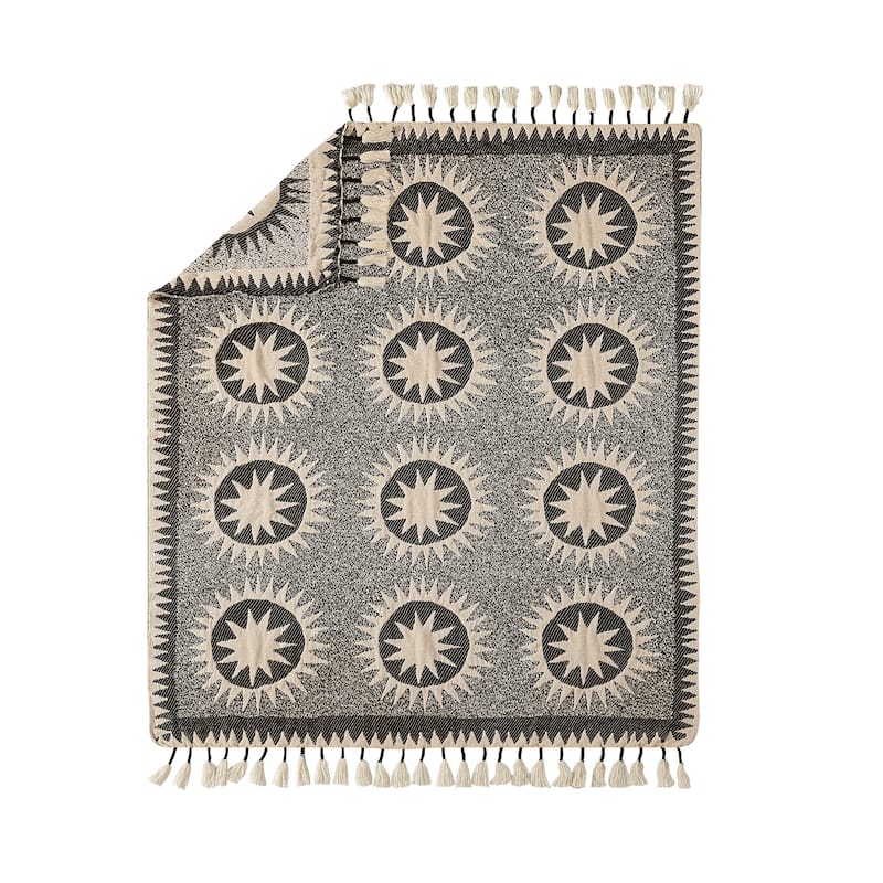 Soleil Woven Throw Blanket with Tassels by Jungalow