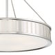 preview thumbnail 3 of 1, Kendal 6 Light Polished Nickel Pendant - 28'' W x 20.62'' H