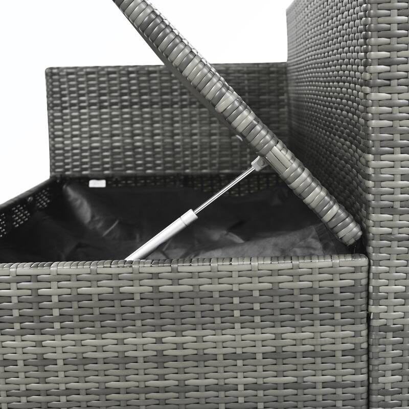 6PCS PE Rattan Sofa Set With Storage Box