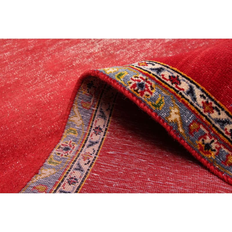 ECARPETGALLERY Hand-knotted Antalya Vintage Red Wool Rug - 3'1 x 12'0
