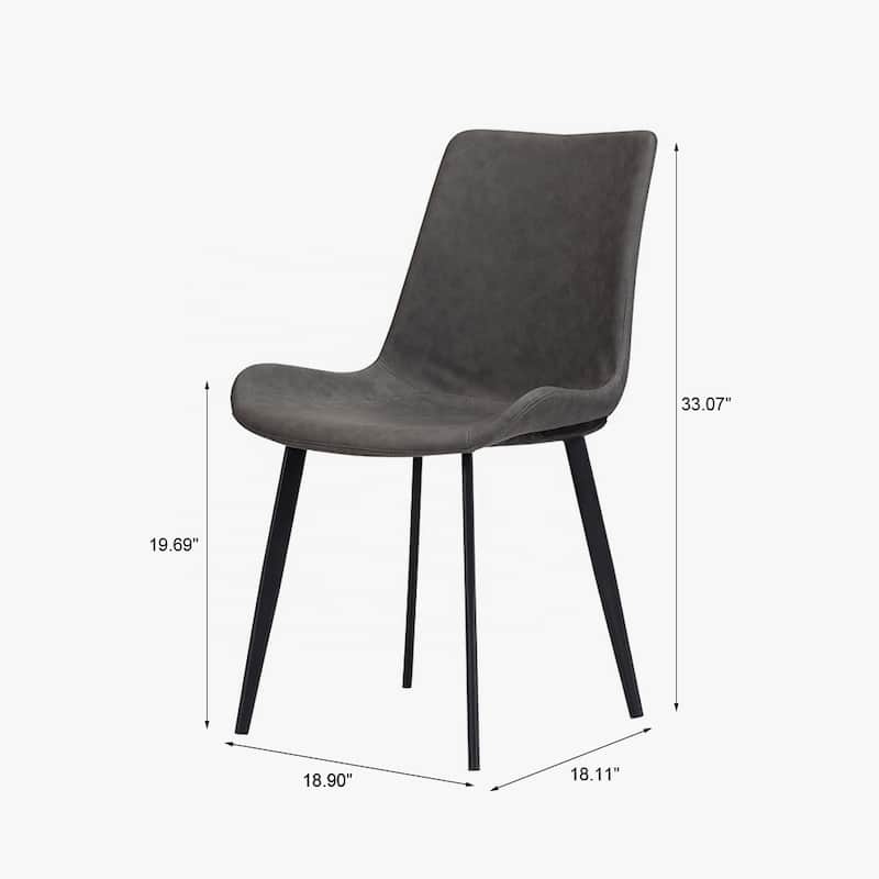 Modern Uphostered PU Leather Dining Chair (Set of 2)