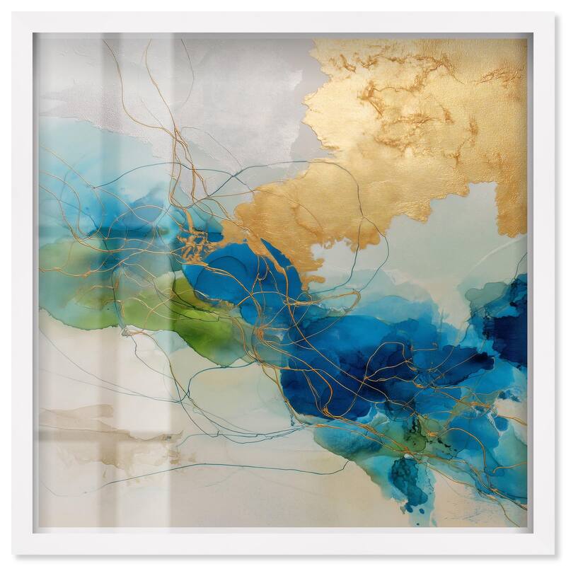 Alconia I Shadowbox by Art Remedy - White - 20" x 20"