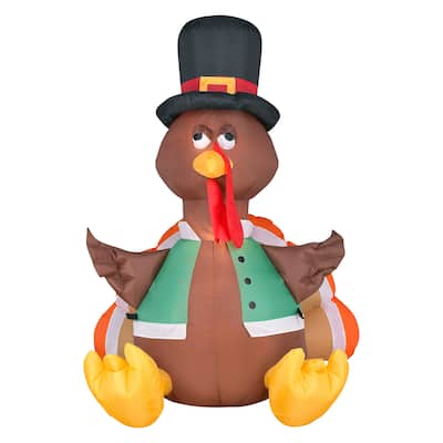 4 ft. Inflatable Thanksgiving Turkey - 4 ft.