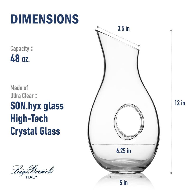 Luigi Bormioli Crescendo Wine Carafe - 48 oz